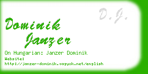 dominik janzer business card